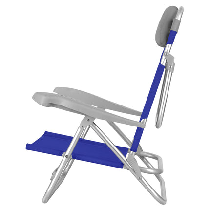 Folding Tourist Chair, Blue-Gray, Compact Design