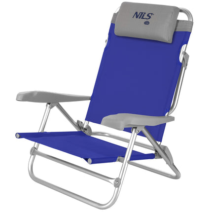 Folding Tourist Chair, Blue-Gray, Compact Design