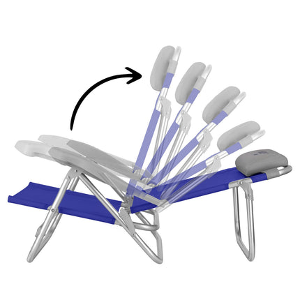 Folding Tourist Chair, Blue-Gray, Compact Design