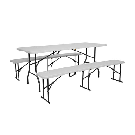 Folding Tourist Table, White, Compact and Portable