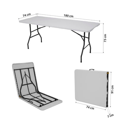 Folding Tourist Table, White, Compact and Portable