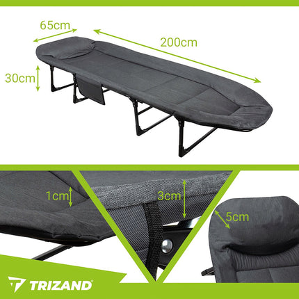 Reiseklappbett mit Matratze, 150 kg Tragkraft