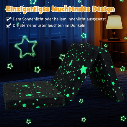Faltbare Reisebettmatratze 60x120 cm, Nachleuchtendes Design