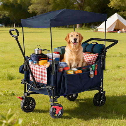 Folding Trolley with Roof, 200L Capacity, 150kg Load