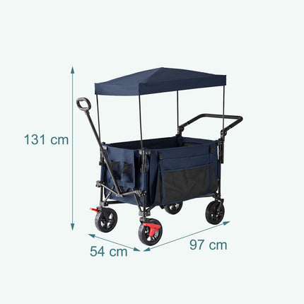 Folding Trolley with Roof, 200L Capacity, 150kg Load