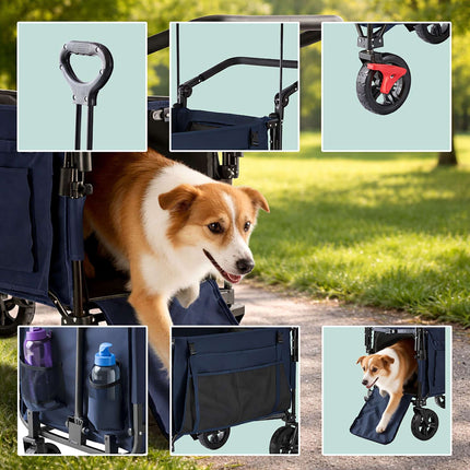 Folding Trolley with Roof, 200L Capacity, 150kg Load