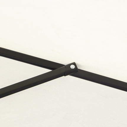 Beiger Aluminium-Gartenschirm – 2,7 m, Handkurbel
