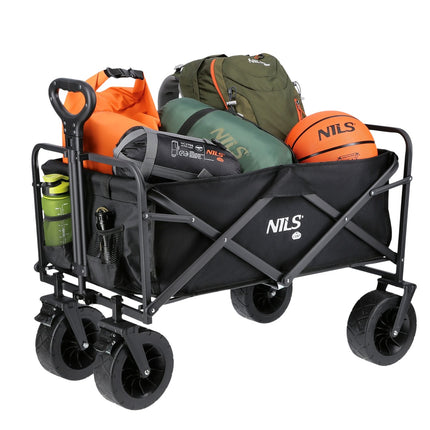 Folding Wagon, Black, 100L Capacity