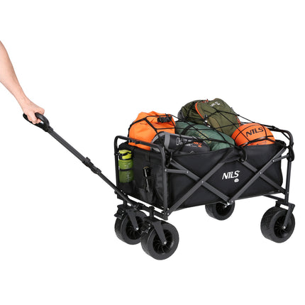 Folding Wagon, Black, 100L Capacity