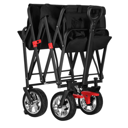 Folding Wagon, Black, 120L Capacity