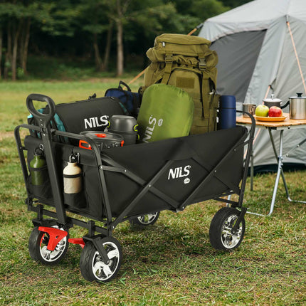 Folding Wagon, Black, 120L Capacity