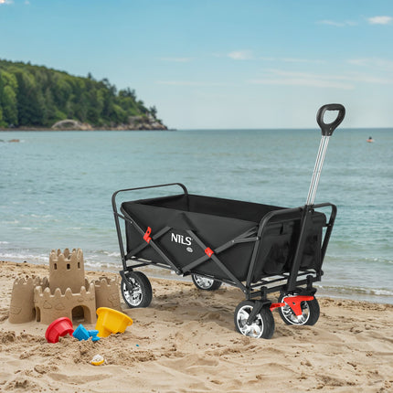 Folding Wagon, Black, 120L Capacity