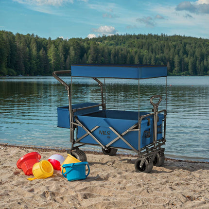 Folding Wagon, Blue, 120L Capacity
