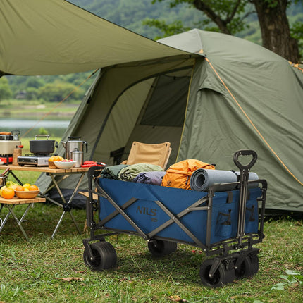 Folding Wagon, Blue, 120L Capacity