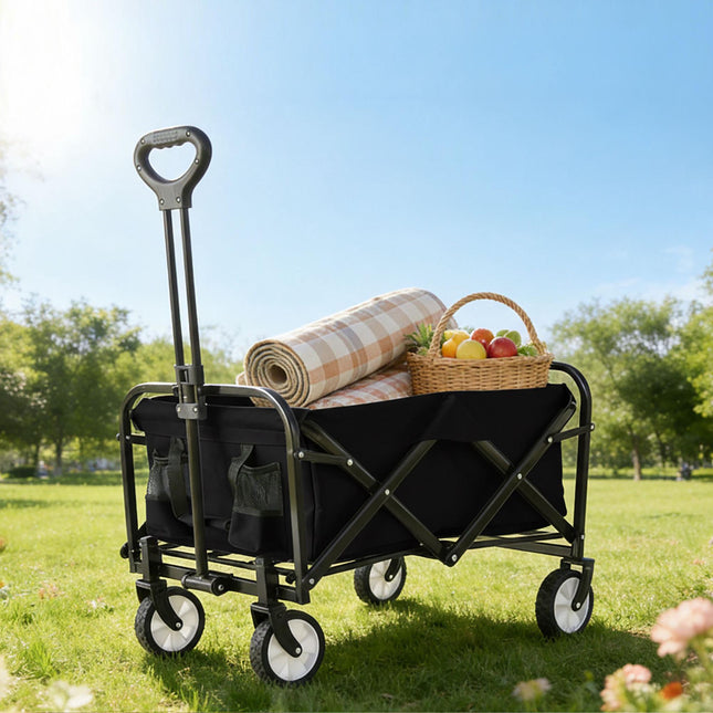 Folding Wagon for Beach, Camping, Shopping – Large Capacity