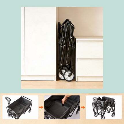 Folding Wagon with Adjustable Handle and Large Capacity