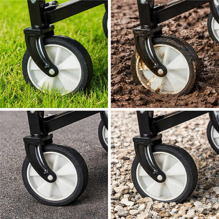 Folding Wagon with Adjustable Handle and Large Capacity