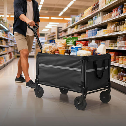 Faltbollerwagen mit Heckklappe – Wasserdicht, kompakte Aufbewahrung