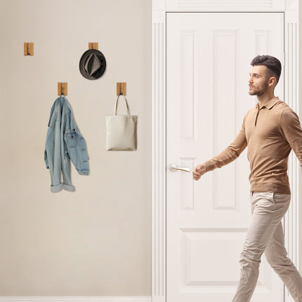 Klappbare Wandhaken, Bambus, platzsparendes Design