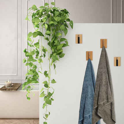 Klappbare Wandhaken, Bambus, platzsparendes Design