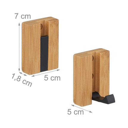 Klappbare Wandhaken, Bambus, platzsparendes Design