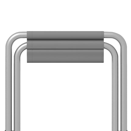 Folding aluminum camping table with 6 chairs, grey