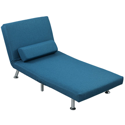 Schlafsessel, faltbar, verstellbare Rückenlehne, Blau