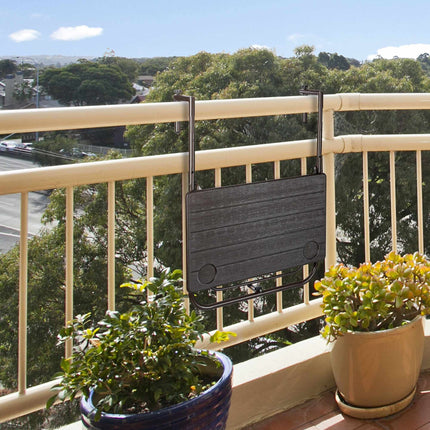 Folding balcony table