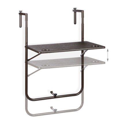 Folding balcony table