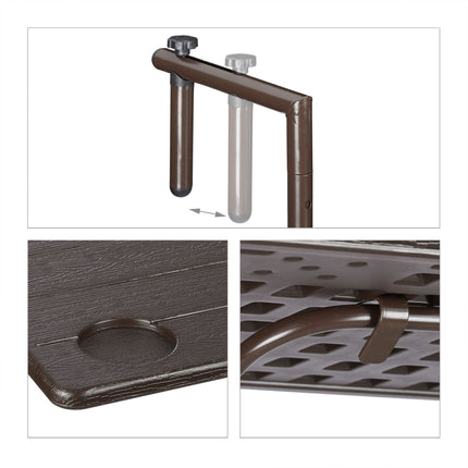 Folding balcony table