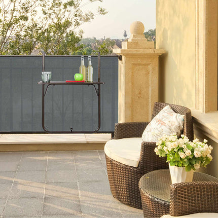 Folding balcony table