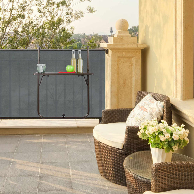 Folding balcony table