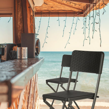 Tabouret de bar pliant BASTIAN lot de 2