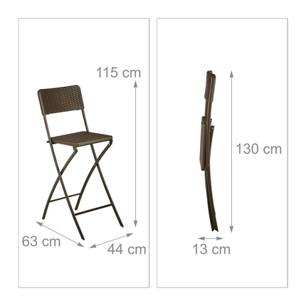 Folding barstool BASTIAN set of 2