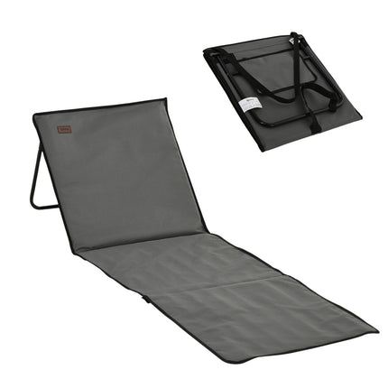 Lot de 2 tapis de plage, chaise longue pliable, chaise longue réglable, matelas de plage avec sac de transport, sac à magazines, acier, Oxford