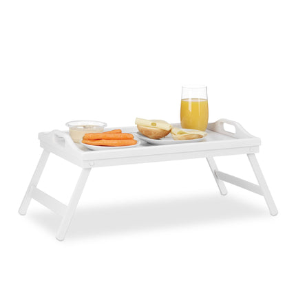 Folding bed tray white