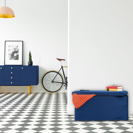 Folding bench in velvet