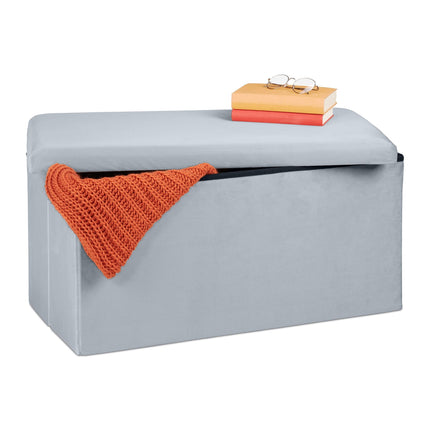 Folding bench in velvet