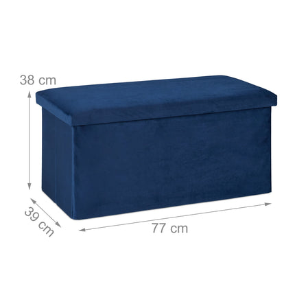 Folding bench in velvet