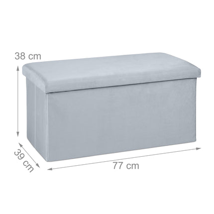 Folding bench in velvet