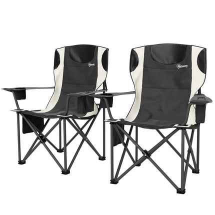 Klappbare Campingstühle Set mit Armlehnen & Kühltasche