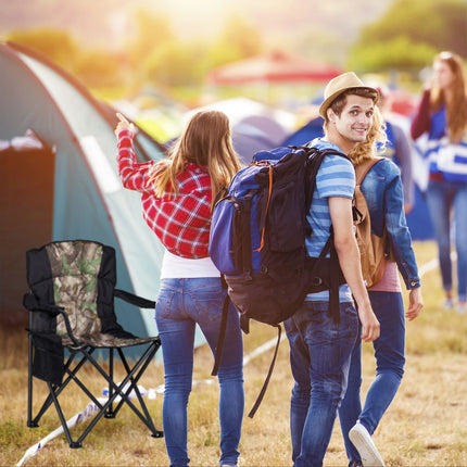 Klappbarer Campingstuhl mit Flaschenhalter