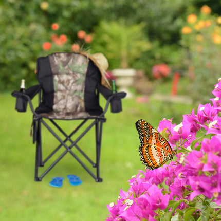 Klappbarer Campingstuhl mit Flaschenhalter