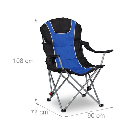 Chaise de camping pliante avec rembourrage
