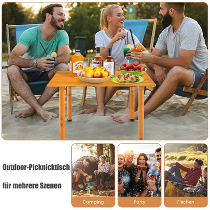 Opvouwbare kampeertafel met draagtas voor strandpicknicks en vistochten in de natuur