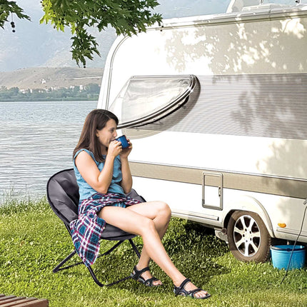 Faltbarer Campingstuhl, Metall & Oxford-Gewebe, 80x80x75 cm