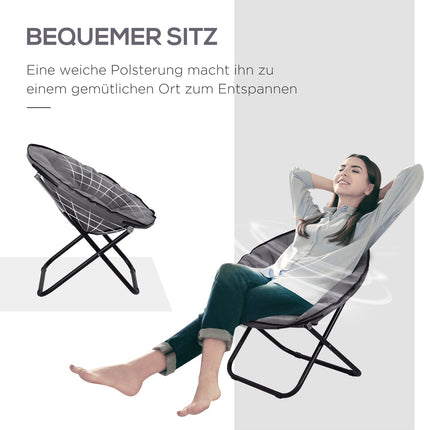 Faltbarer Campingstuhl, Metall & Oxford-Gewebe, 80x80x75 cm