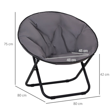 Faltbarer Campingstuhl, Metall & Oxford-Gewebe, 80x80x75 cm