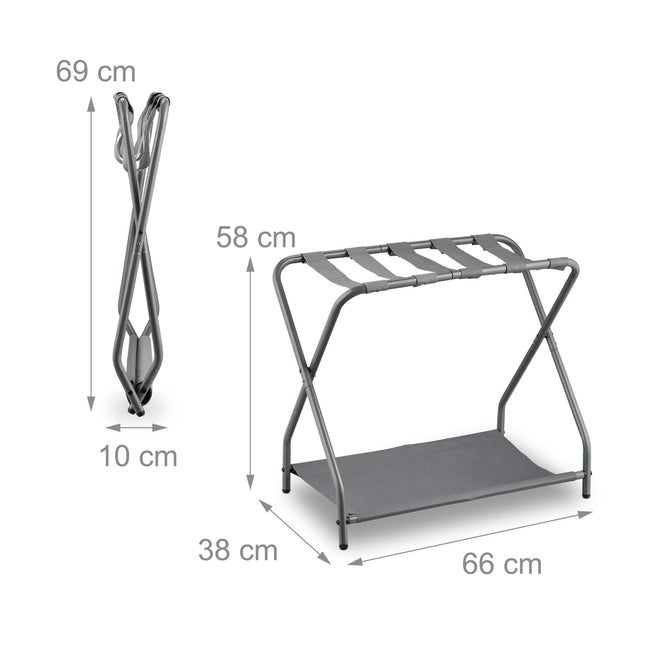 Folding coat rack in metal