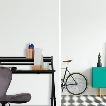 Bureau pliant avec étagère